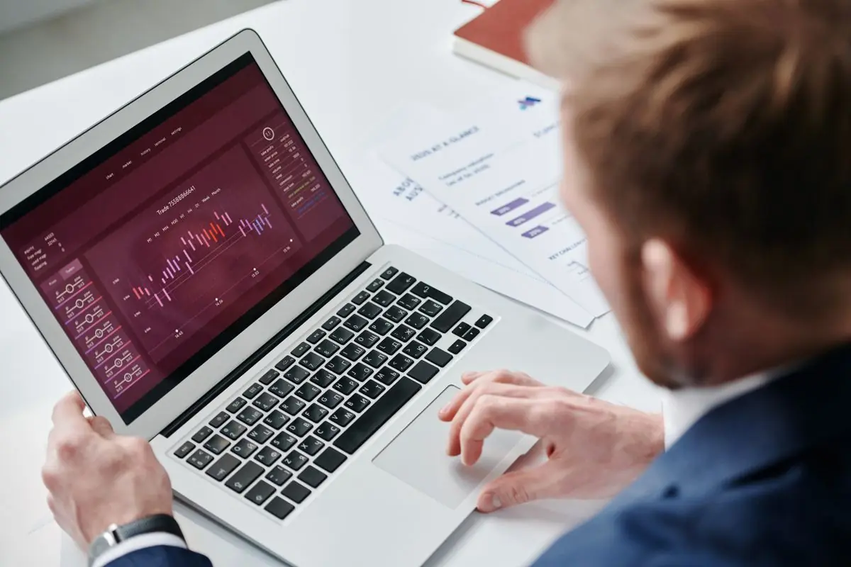 Sales dashboard on a laptop