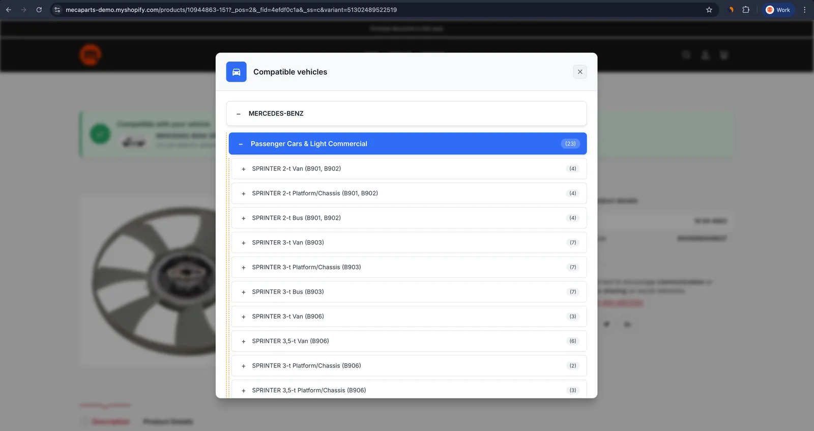 Configurar Compatibilidad con vehículos
