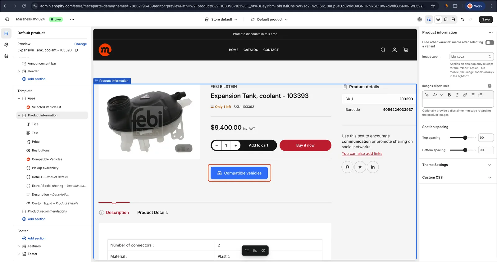Configurar Compatibilidad con vehículos